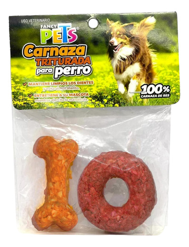 Carnaza Triturada Hueso Y Dona 100% Res Premio Para Perros