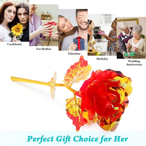 Imagen 7 de 7 de Crystal Rose Púrpura Caja De Regalos De Cumpleaños Pa...
