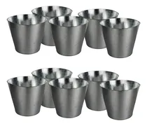 Comprar Set X10 Maceteros Baldes De Zinc Decorativo Grande Promo