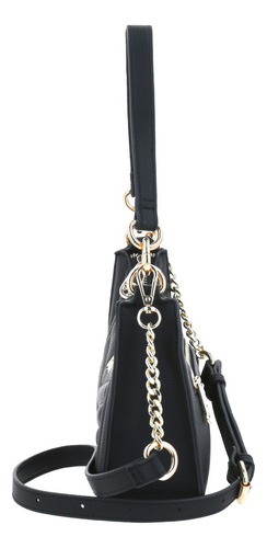 Baguette Bolso Chenson Barbie Gorett Robbie Negro Para Dama Acabado De Los Herrajes Níquel Diseño De La Tela Lisa