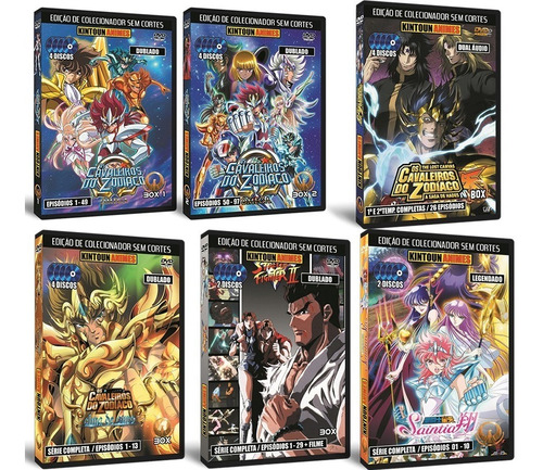 Combo De Animes Dvds Cavaleiros Do Zodíaco + Street Fighter