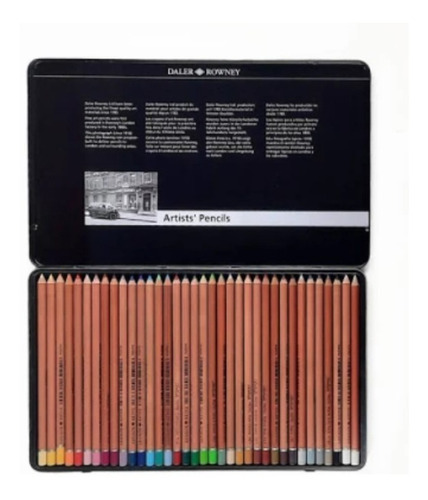 Imagen 2 de 5 de Lápiz Pastel Daler & Rowney Estuche 36 Pzs.