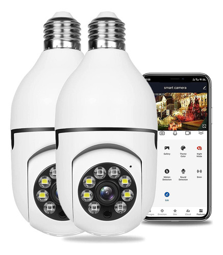 . Cámara De Seguridad Inalámbrica Con Bombilla Wifi,