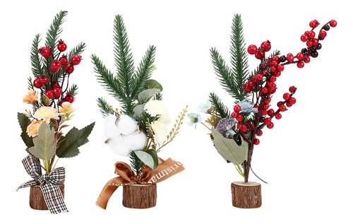 Escritorio Con Diseño Realista De Mini Árbol De Navidad