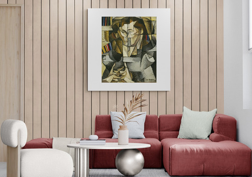 Cuadro Canvas Algodón Joven Suéter Gris Diego Rivera 60x60