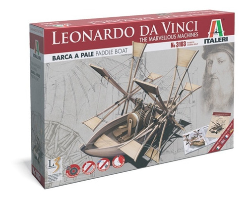 Leonardo Da Vinci Paddle Boat By Italeri # 3103