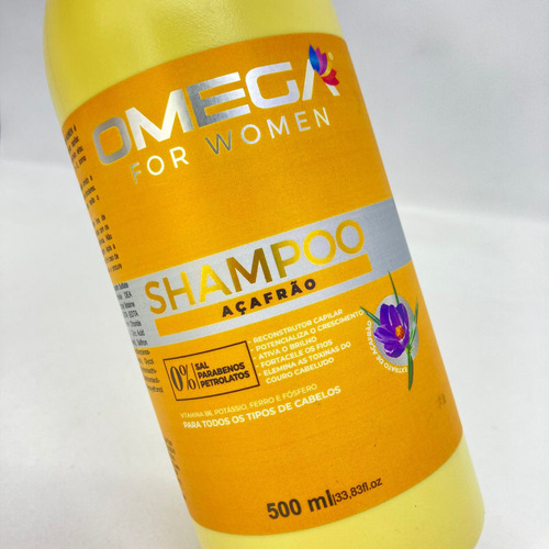 Shampoo Açafrão 500ml Omegahair
