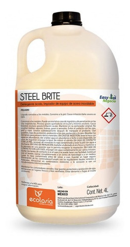 Steel Brite Detergente Limpiador De Acero 1gal