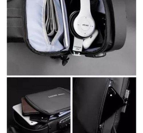 Shoulderbag Media Trasnversal Resistente Porta Usb Antifurto Cor Ferrugem