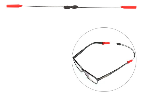 Correa De Silicona Roja Para Gafas Ajustable Para Deportes A