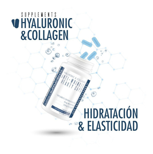 Imagen 2 de 4 de Colageno Hidrolizado Hialuronico 30 Capsulas Antiage Idraet