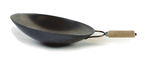 Wok 36 Cm Chapa  Mango Madera Tipo Chino