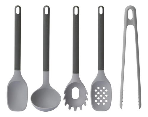 Leo - Juego De Utensilios De Cocina De 5 Piezas, Silicona Re