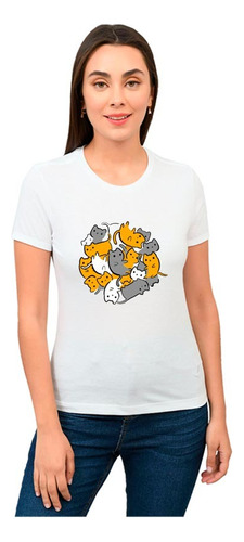 Playera Gatos Mujer Animales Diseño 268 Playeras Beloma