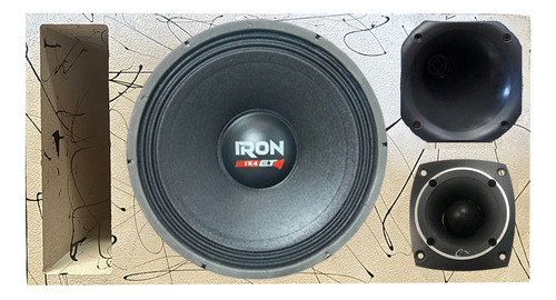 Caixa Trio Cores 12 Pol Alto Falante Etm Iron 1k4 Cores