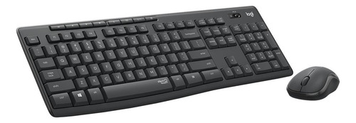 Kit Teclado Y Mouse Inalámbrico Logitech Mk295 Español Negro Negro Negro