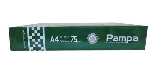 Imagen 2 de 4 de Resma A4 Pampa 75gr Papel Blanco 500 Hojas