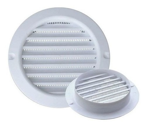 Imagem 2 de 6 de Kit 2 Grade De Ventilação Redonda Itc 15 Cm / Com Tela Gr150