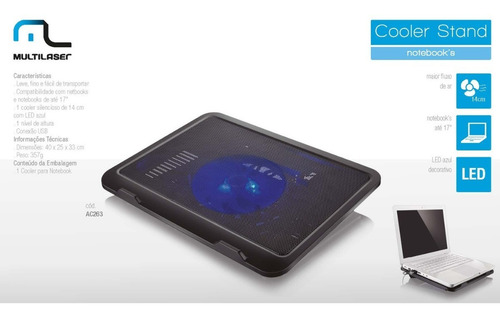 Base Notebook Ergonômica + Cooler De Refrigeração Até 17p