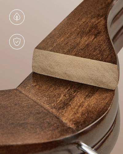 Q 10 Pzs Songmics Percha De Madera Para Ropa 360gira