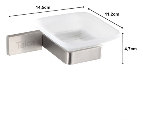 Saboneteira De Parede Aço Inox Escovado