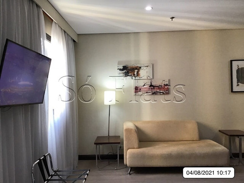Imagem 4 de 15 de Flat Transamérica Nações Unidas 28m² 1 Dormitório 1 Vaga De Garagem Para Locação. - Sf37256