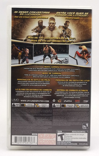 Ufc Undisputed 2010 Psp * R G Gallery (Usado)