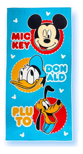 Toalla Telary Disney Mickey Donald Y Pluto