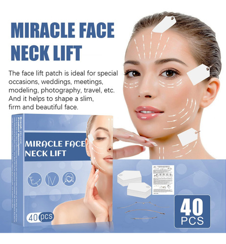 Pegatinas De Estiramiento Facial, 40 Unidades, Cintas De