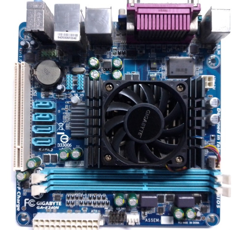 Placa + Micro + Ram 2gb Ddr3 Gigabyte Mini Atx - 775/am2/am3