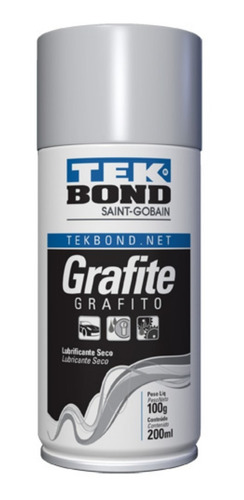 Grafite Lubrificante Seco Spray 200ml / 100g - Tekbond