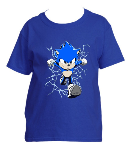 Polera Estampada Sonic Run Niño/niña Gamer