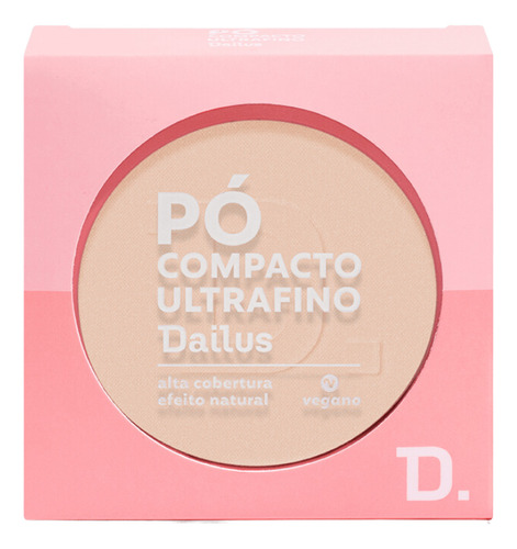 Pó Compacto Ultrafino Dailus - Alta Cobertura Efeito Natural