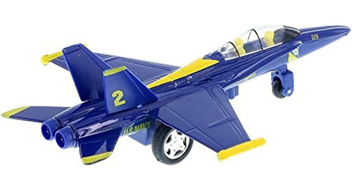9 Xplanes Us Navy F18 Hornet Blue Jet Toy Con Acción De Retr