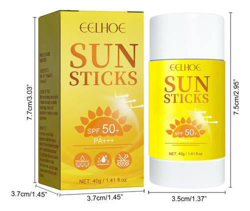 Barra De Protección Solar En Barra, Hidratante Facial, Spf50