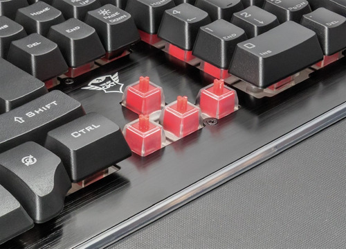 Imagen 6 de 10 de Teclado Gamer Trust Gxt 860 Thura Semi Mecanico Led Rgb Full