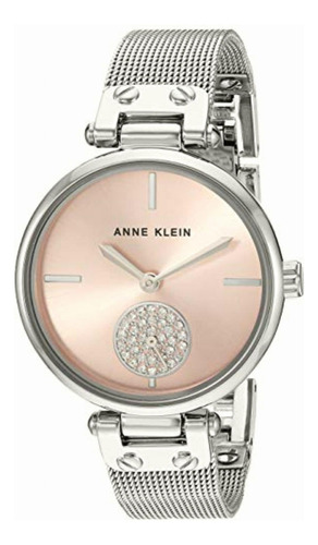 Anne Klein Reloj Con Cristales De Swarovski, Plateado