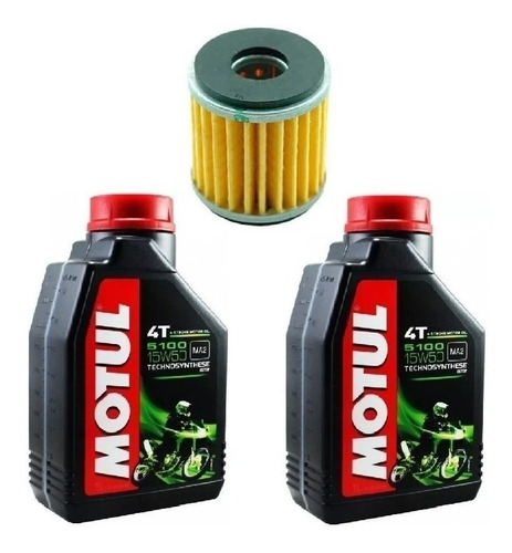 Kit Filtro Aceite Original + Motul Yamaha Fz 25