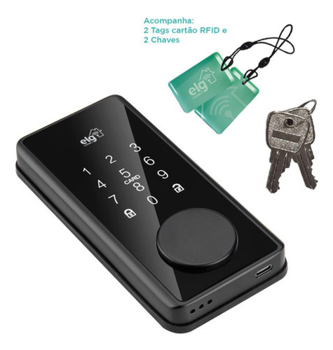 Fechadura ELG Digital Embutir Aplicativo Inteligente Wifi