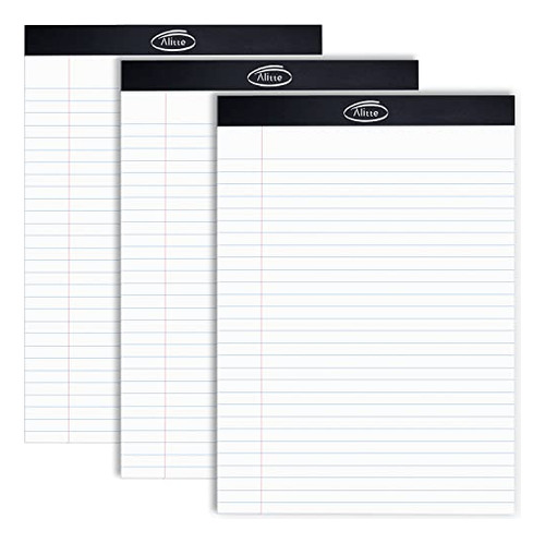 Legal Notepads 8.5 X 11, Pack Of 3 - Perforated Wide Ru...