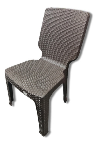 Silla Plástica Tipo Rattan Sintético Calidad Poltrona Tienda