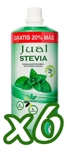 Endulzante Stevia Líquida X 600 Cc Jual - Pack X 6 Uni