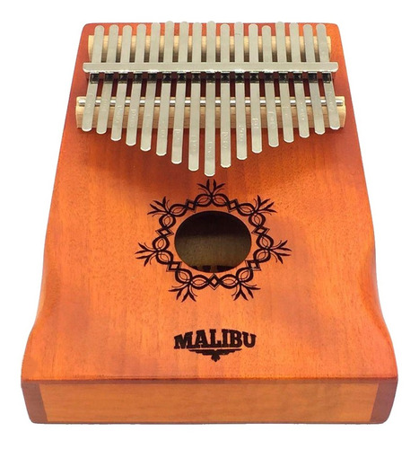 Imagem 2 de 9 de Kalimba Malibu Kb50 Mahogany Dó 17 Notas Bag E Acessórios
