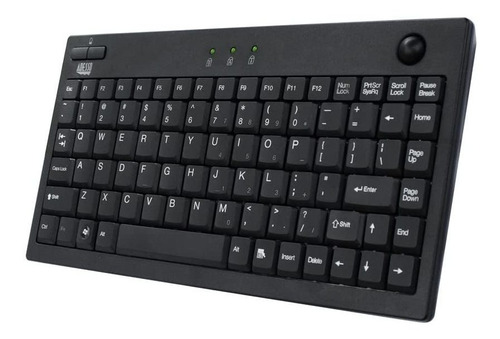 Mini Teclado Con Trackball De Pc | Negro / Adesso Akb-310ub