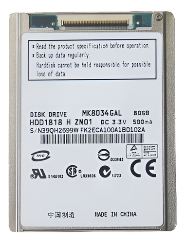 Nuevo Disco Duro De 80 Gb Mk8034gal De Ce Reemplazar Mk1634g