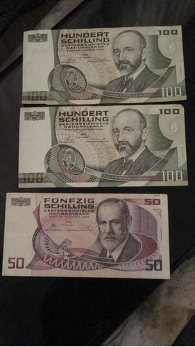 Billetes De 50 Y 100 Chelines Austriacos 1986