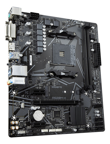 Placa Gigabyte A520m H Am4 Ddr4 2 Ranuras 64gb Sata 6gb Usb
