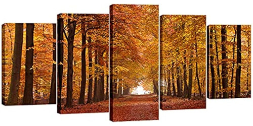 Wieco Impresión El Lienzo Moderna Bosque Otoño Para Decoraci