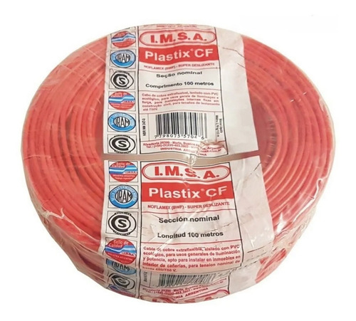 Cable Unipolar Extraflexible Imsa 1,5mm Rojo Rollo X 100mts