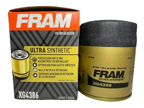 Filtro De Aceite Fram Para Aceite Sintético Xg4386 Suzuki 